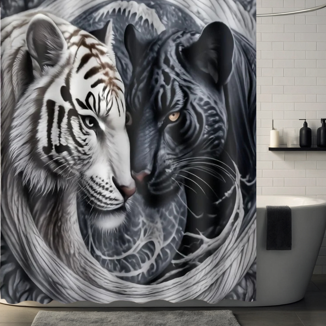 Tiger and Panther Shower Curtain