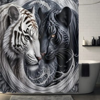 Thumbnail for Tiger and Panther Shower Curtain
