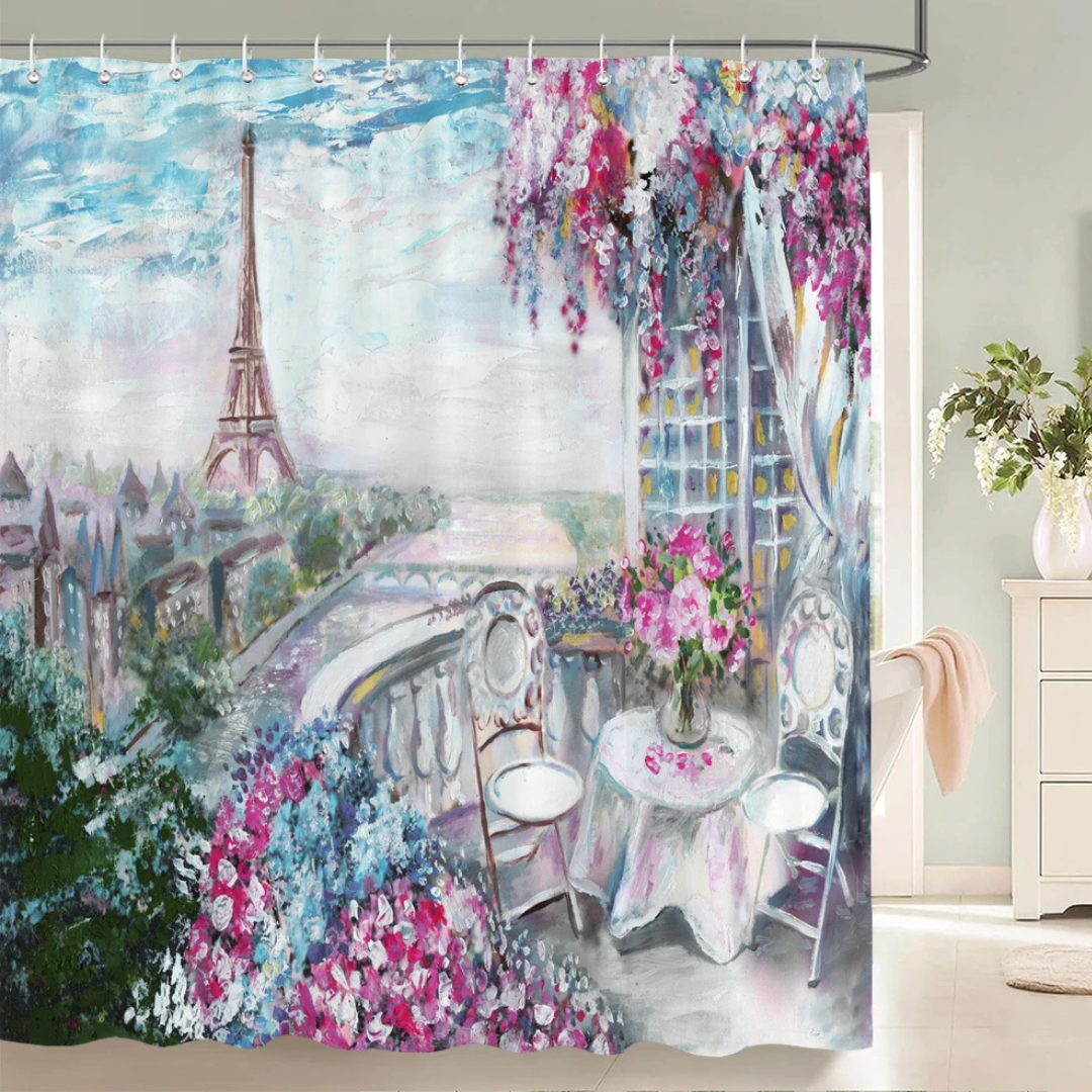 Timeless Paris Eiffel Tower Shower Curtain 