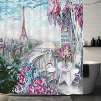 Thumbnail for Timeless Paris Eiffel Tower Shower Curtain