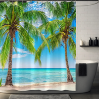 Thumbnail for Tropical Dream Palm Tree Shower Curtain