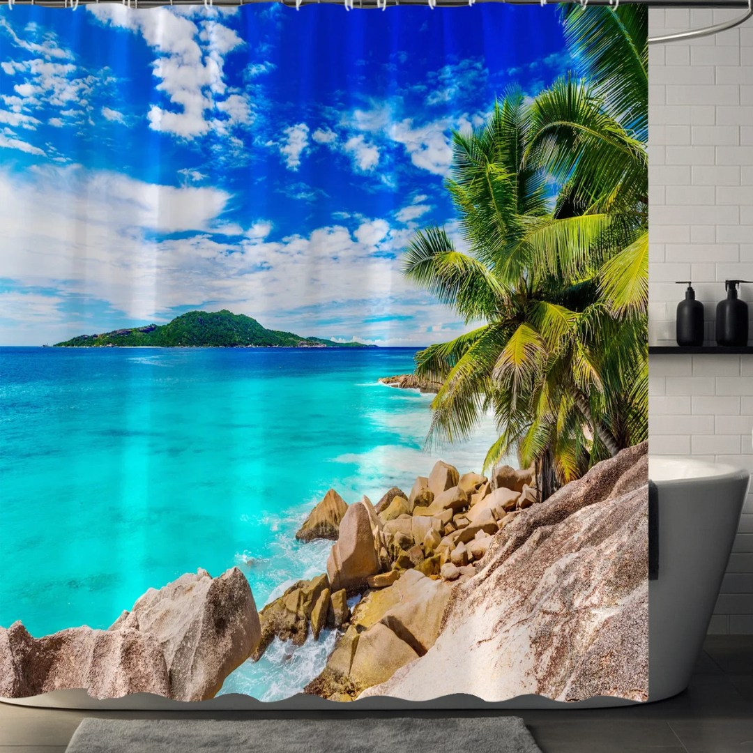 Tropical Palm Tree Shower Curtain