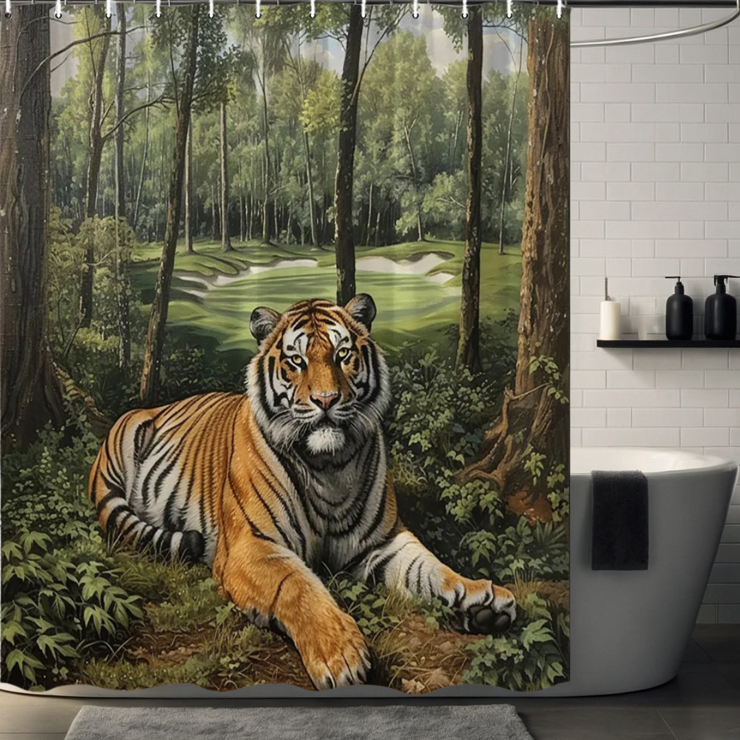 Tropical Tiger Shower Curtain