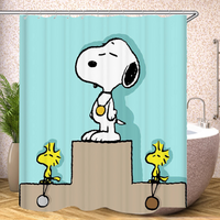 Thumbnail for Turquoise Snoopy Shower Curtain 