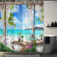 Thumbnail for Ultimate Tropical Paradise Palm Tree Shower Curtain