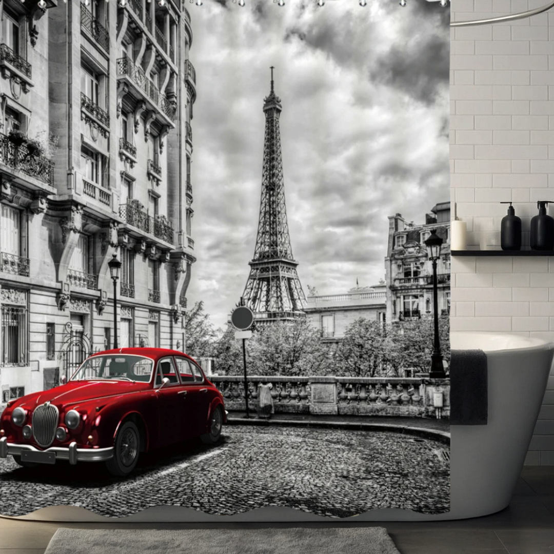 Urban Chic Eiffel Tower Shower Curtain