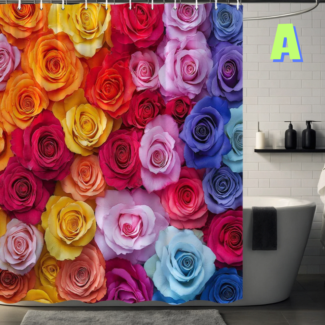 Vibrant Floral Shower Curtain