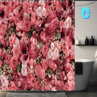 Thumbnail for PINK Vibrant Floral Shower Curtain