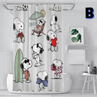 Thumbnail for AESTHETIC Vintage Snoopy Shower Curtain  