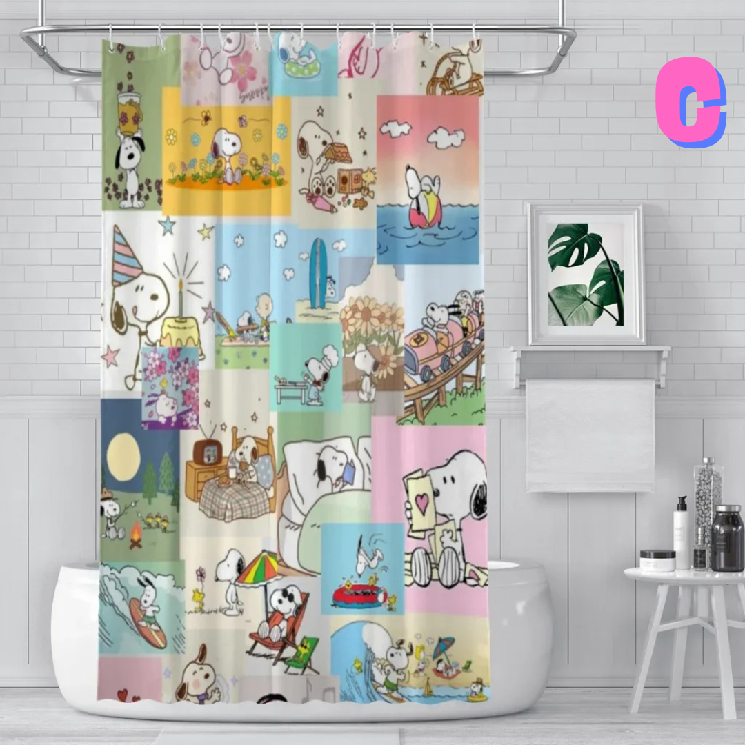 cool Vintage Snoopy Shower Curtain 