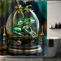 Thumbnail for Vintage Steampunk Frog Shower Curtain