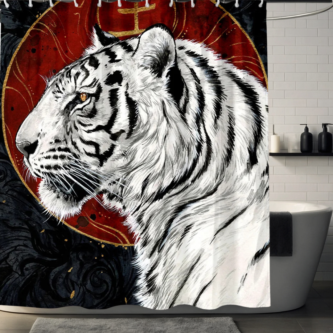 Vintage Tiger Shower Curtain