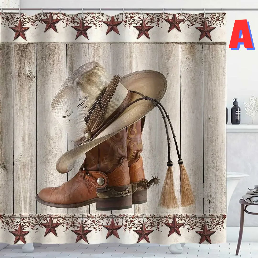 Western Farmhouse Shower Curtain