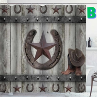 Thumbnail for GRAY Western Farmhouse Shower Curtain