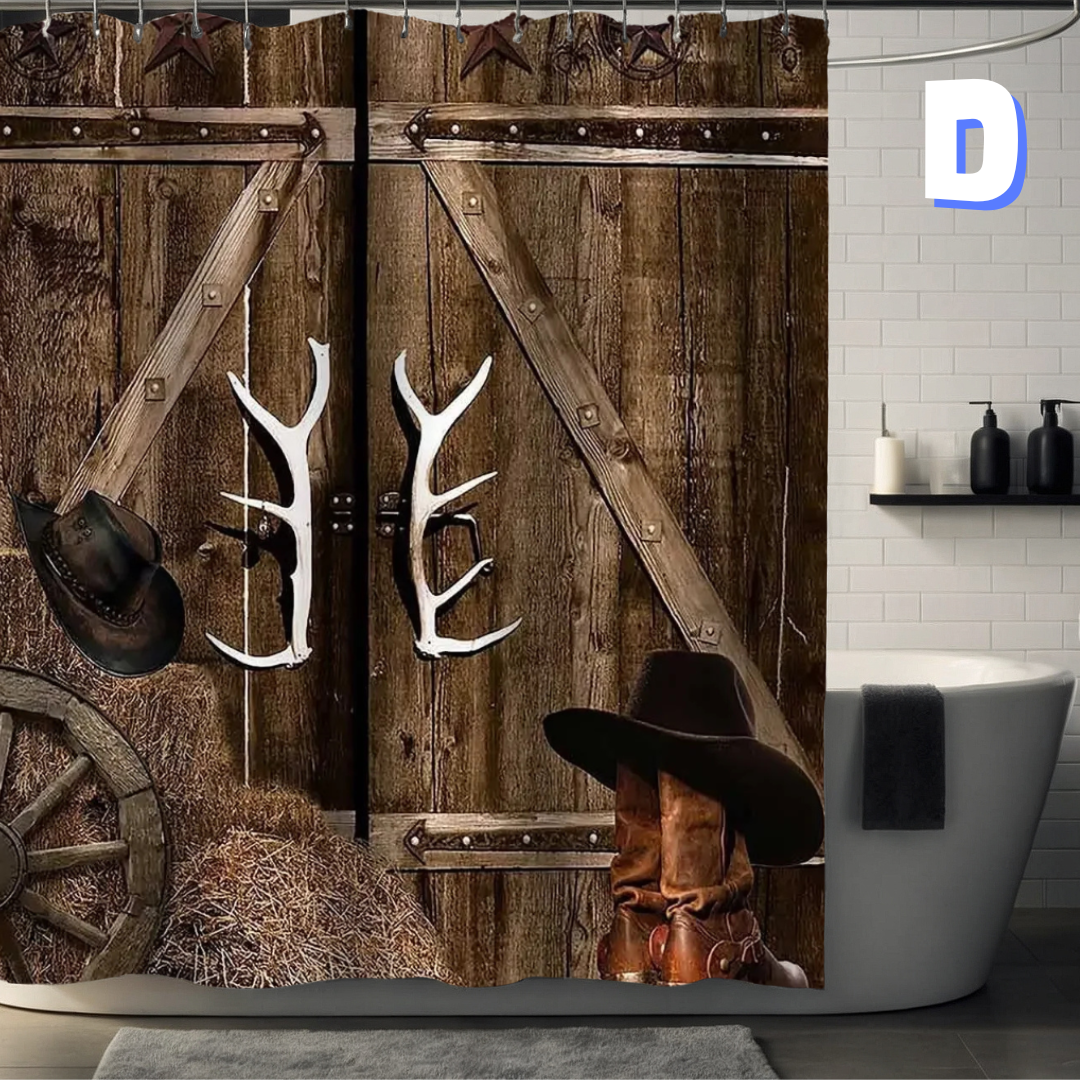 Western Farmhouse hay Shower Curtain