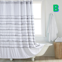 Thumbnail for White Farmhouse POLKA DOT Shower Curtain