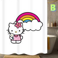 Thumbnail for White Hello Kitty Shower Curtain WIH RAINBOW
