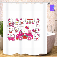 Thumbnail for White Hello Kitty Shower Curtain WITH CAR