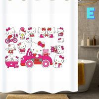 Thumbnail for White Hello Kitty Shower Curtain WITH CAR