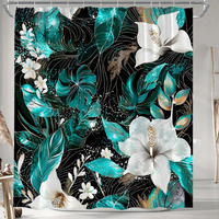 Thumbnail for White Hibiscus Shower Curtain