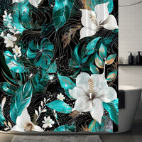 Thumbnail for White Hibiscus Shower Curtain