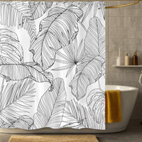 Thumbnail for White Monstera Shower Curtain