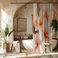 Thumbnail for elegant White Plumeria Shower Curtain