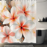 Thumbnail for White Plumeria Shower Curtain
