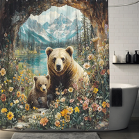 Thumbnail for Wilderness Bond Bear Shower Curtain