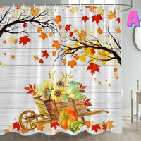 Thumbnail for Yellow Farmhouse Shower Curtain WITH SUNFLOWERS
