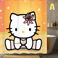 Thumbnail for Yellow Hello Kitty Shower Curtain