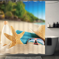 Thumbnail for Yellow Starfish Shower Curtain