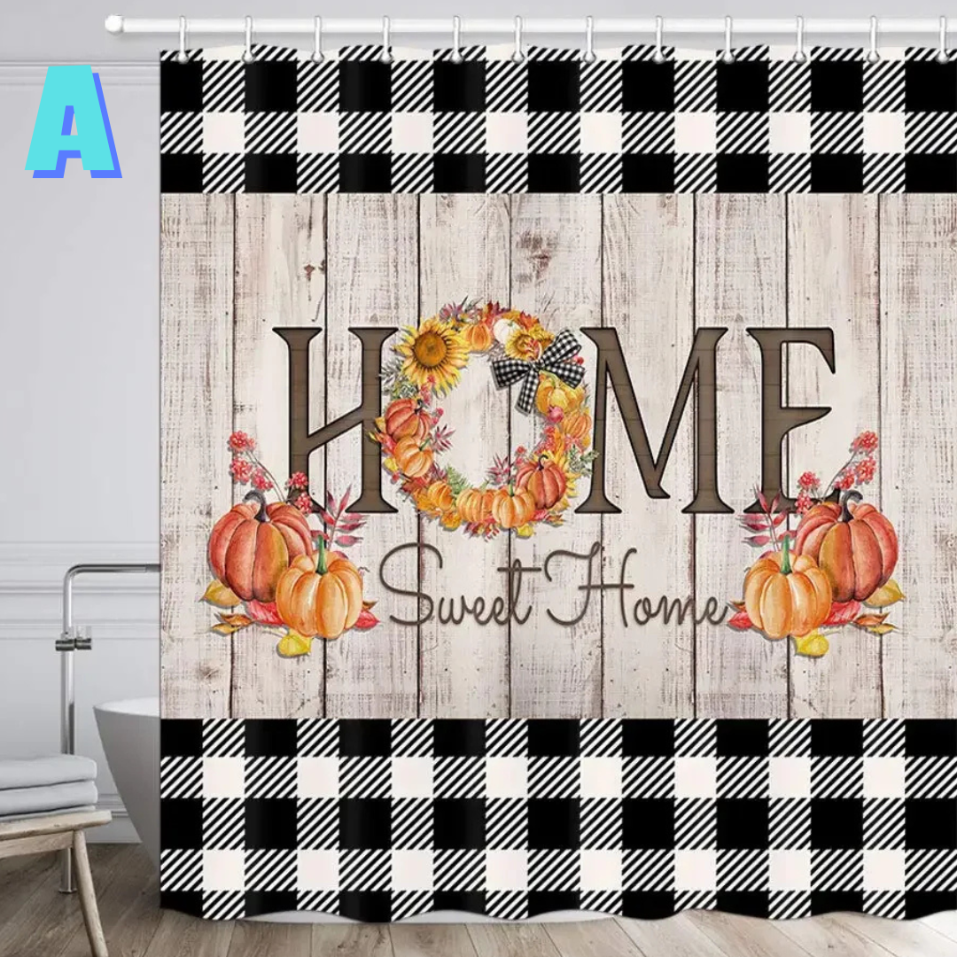 boho farmhouse shower curtain