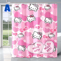 Thumbnail for Heart-Shaped Hello Kitty Shower Curtain
