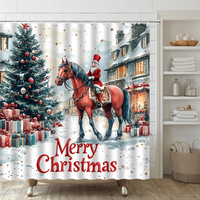 Thumbnail for horse christmas shower curtain