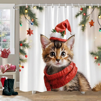 Thumbnail for kittens christmas shower curtain