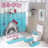 Thumbnail for shark hello kitty shower curtain