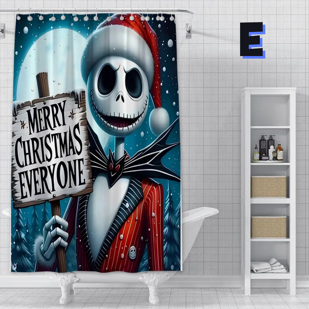 the nightmare before christmas shower curtain merry christmas everyone