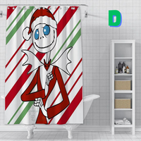 Thumbnail for the nightmare before christmas shower curtain with santa clause
