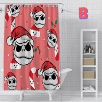 Thumbnail for the nightmare before christmas shower curtain with candy cane